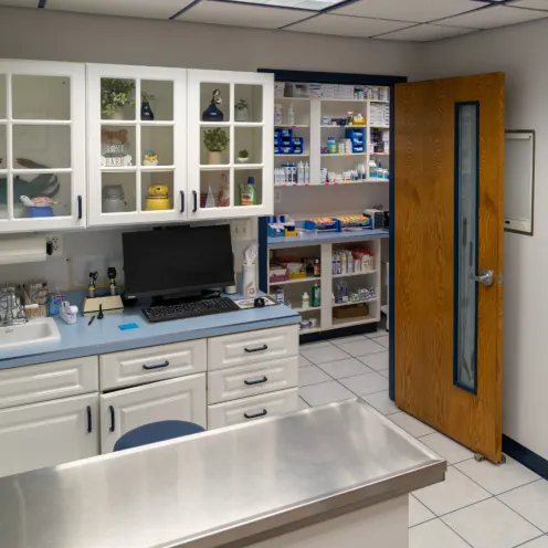 Exam room and medical stock room entrance